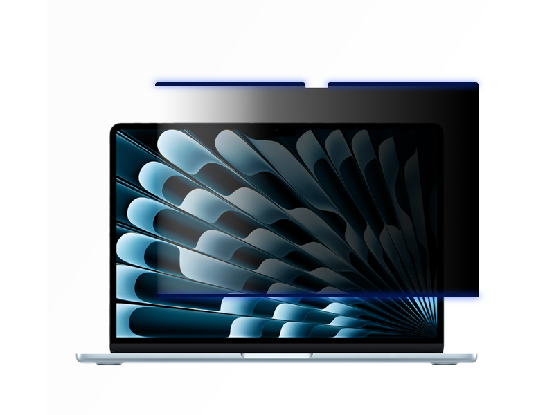 Film Privacy MacBook Air 13" (M2 / M3 / M4) – Finition mate, pose magnétique, vision confidentielle