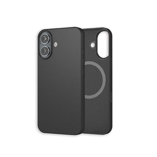 Coque silicone MagSafe iPhone 16 - Noir